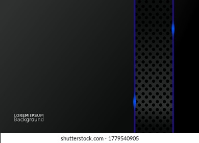 abstract metallic blue black frame layout design tech innovation concept background Vector illustration corporate design template