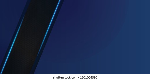 Abstract metallic blue black frame design innovation concept layout background. Vector illustration for wallpaper, banner, presentation design, landing page