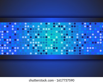 Abstract metallic blue frame layout modern tech design template. Modern abstract blue background