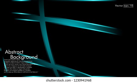 abstract metallic blue/cyan black frame layout modern tech design template background
