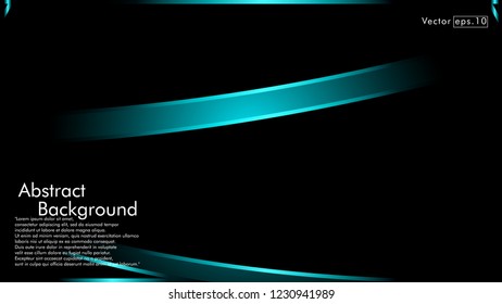 abstract metallic blue/cyan black frame layout modern tech design template background