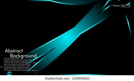abstract metallic blue/cyan black frame layout modern tech design template background