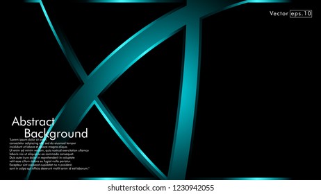 abstract metallic blue/cyan black frame layout modern tech design template background