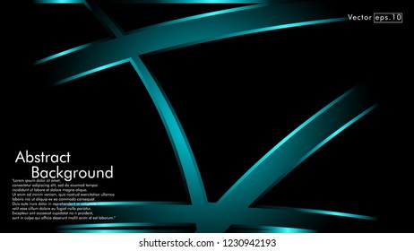 abstract metallic blue/cyan black frame layout modern tech design template background