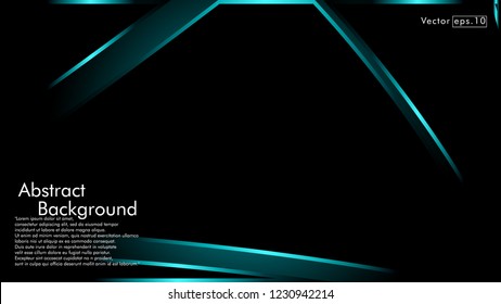 abstract metallic blue/cyan black frame layout modern tech design template background