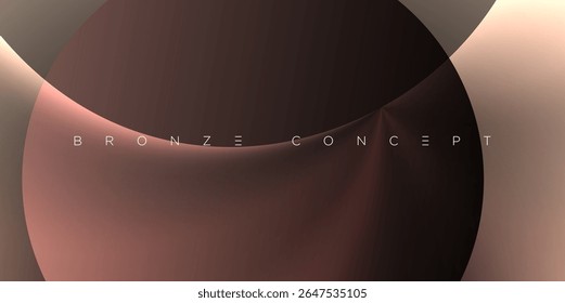 Fundo de bronze metálico abstrato com gradientes radiais suaves e formas geométricas circulares. Ideal para marcas de luxo, designs digitais elegantes, apresentações premium e visuais criativos modernos.