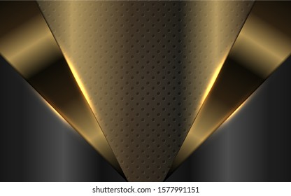 Abstract metallic brown and black frame design innovation technology concept layout background. Vector template for use element cover, banner, wallpaper, presentation, flyer