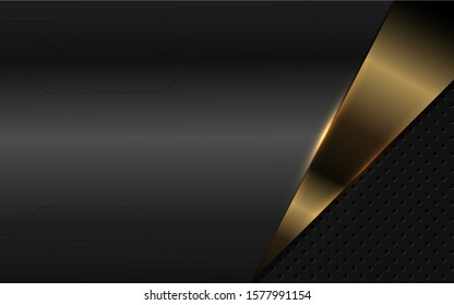 Abstract metallic brown and black frame design innovation technology concept layout background. Vector template for use element cover, banner, wallpaper, presentation, flyer