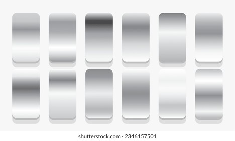 diseño vectorial de pancarta de la colección de sombras de gradiente de color metálico abstracto
