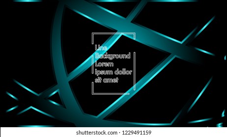 abstract metallic cyan black frame layout modern tech design template background