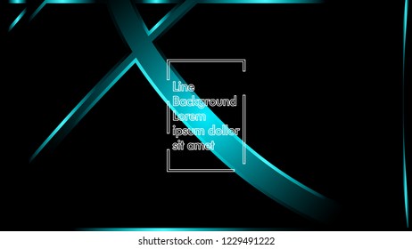 abstract metallic cyan black frame layout modern tech design template background