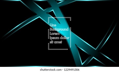 abstract metallic cyan black frame layout modern tech design template background