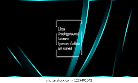 abstract metallic cyan black frame layout modern tech design template background