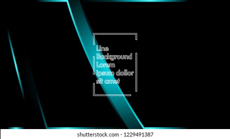 abstract metallic cyan black frame layout modern tech design template background