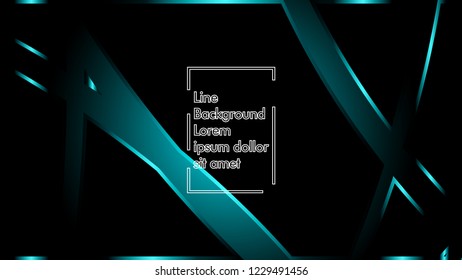 abstract metallic cyan black frame layout modern tech design template background