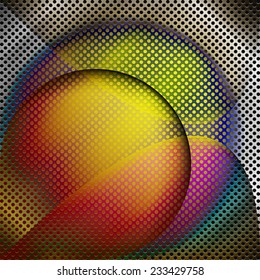The abstract metallic dotted background