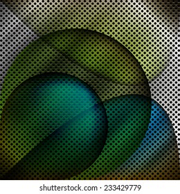 The abstract metallic dotted background