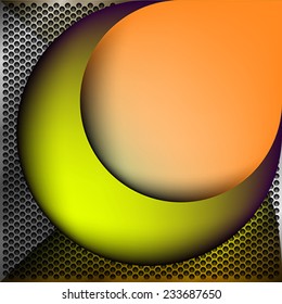 The abstract metallic dotted background