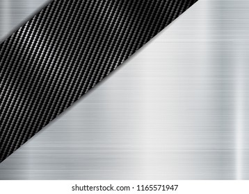 abstract metallic frame carbon kevlar texture on metal texture backgroun.