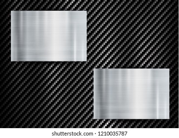 abstract metallic frame on carbon kevlar texture pattern tech sports innovation concept background.