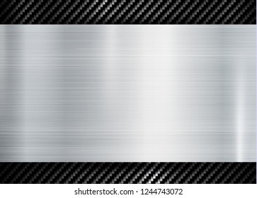 abstract metallic frame on carbon kevlar texture pattern tech sports innovation concept background.