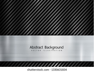 abstract metallic frame on carbon kevlar texture pattern tech sports innovation concept background. Copyspace for text.