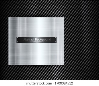 abstract metallic frame on carbon kevlar texture pattern tech sports innovation concept background.