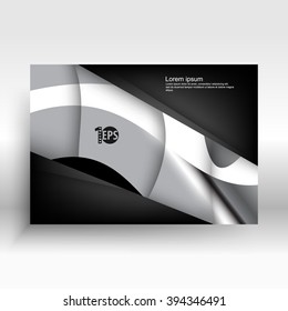 abstract metallic geometric lines and wave elements corporate design. eps10 vector