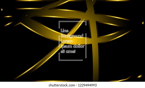 abstract metallic gold black frame layout modern tech design template background
