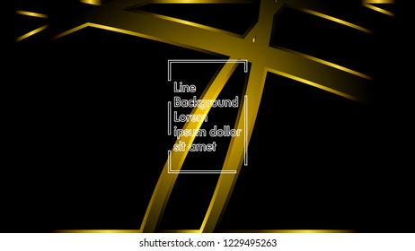 abstract metallic gold black frame layout modern tech design template background