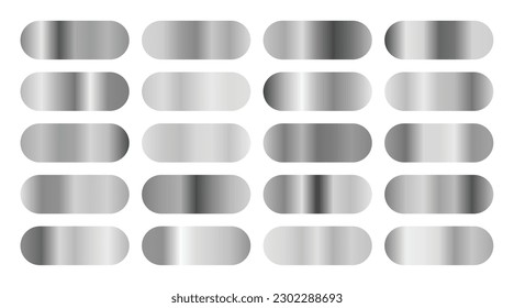 abstract metallic gradient shades banner set in modern style vector