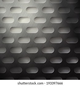 abstract metallic grate with rounded holes
