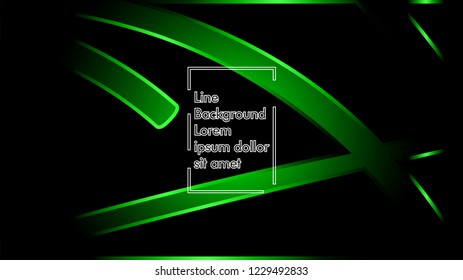 abstract metallic green black frame layout modern tech design template background
