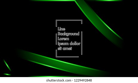 abstract metallic green black frame layout modern tech design template background