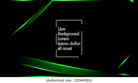 abstract metallic green black frame layout modern tech design template background