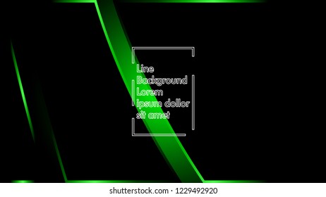abstract metallic green black frame layout modern tech design template background