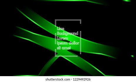 abstract metallic green black frame layout modern tech design template background