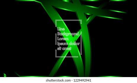 abstract metallic green black frame layout modern tech design template background