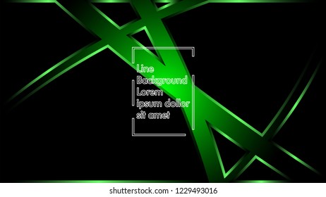 abstract metallic green black frame layout modern tech design template background