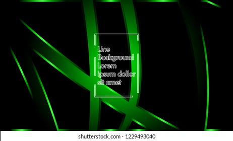 abstract metallic green black frame layout modern tech design template background