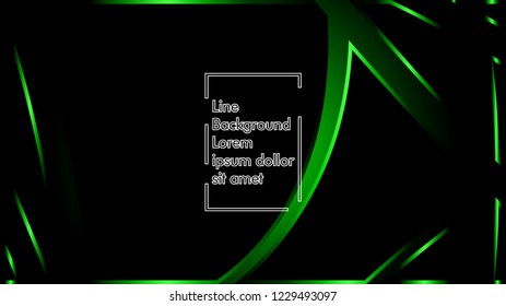 abstract metallic green black frame layout modern tech design template background