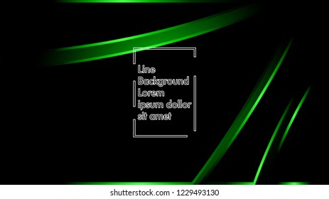 abstract metallic green black frame layout modern tech design template background