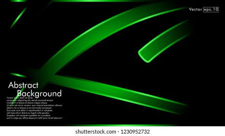 abstract metallic  green black frame layout modern tech design template background