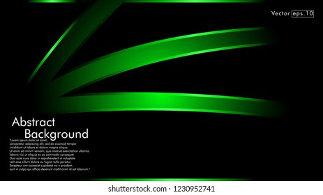abstract metallic  green black frame layout modern tech design template background