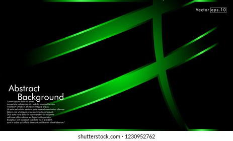 abstract metallic  green black frame layout modern tech design template background