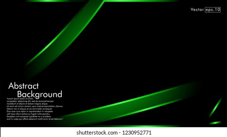abstract metallic  green black frame layout modern tech design template background