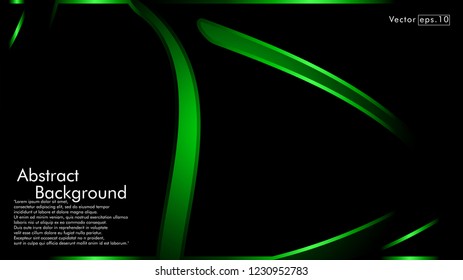 abstract metallic  green black frame layout modern tech design template background