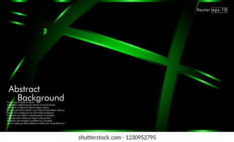 abstract metallic  green black frame layout modern tech design template background
