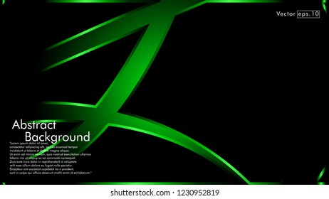 abstract metallic  green black frame layout modern tech design template background