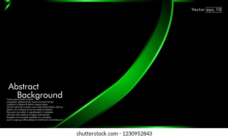 abstract metallic  green black frame layout modern tech design template background